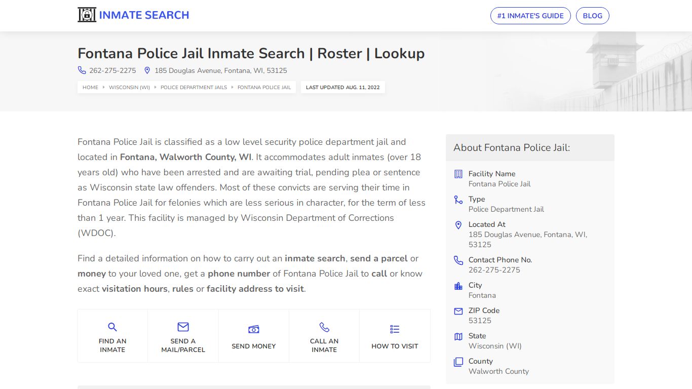 Fontana Police Jail Inmate Search | Roster | Lookup