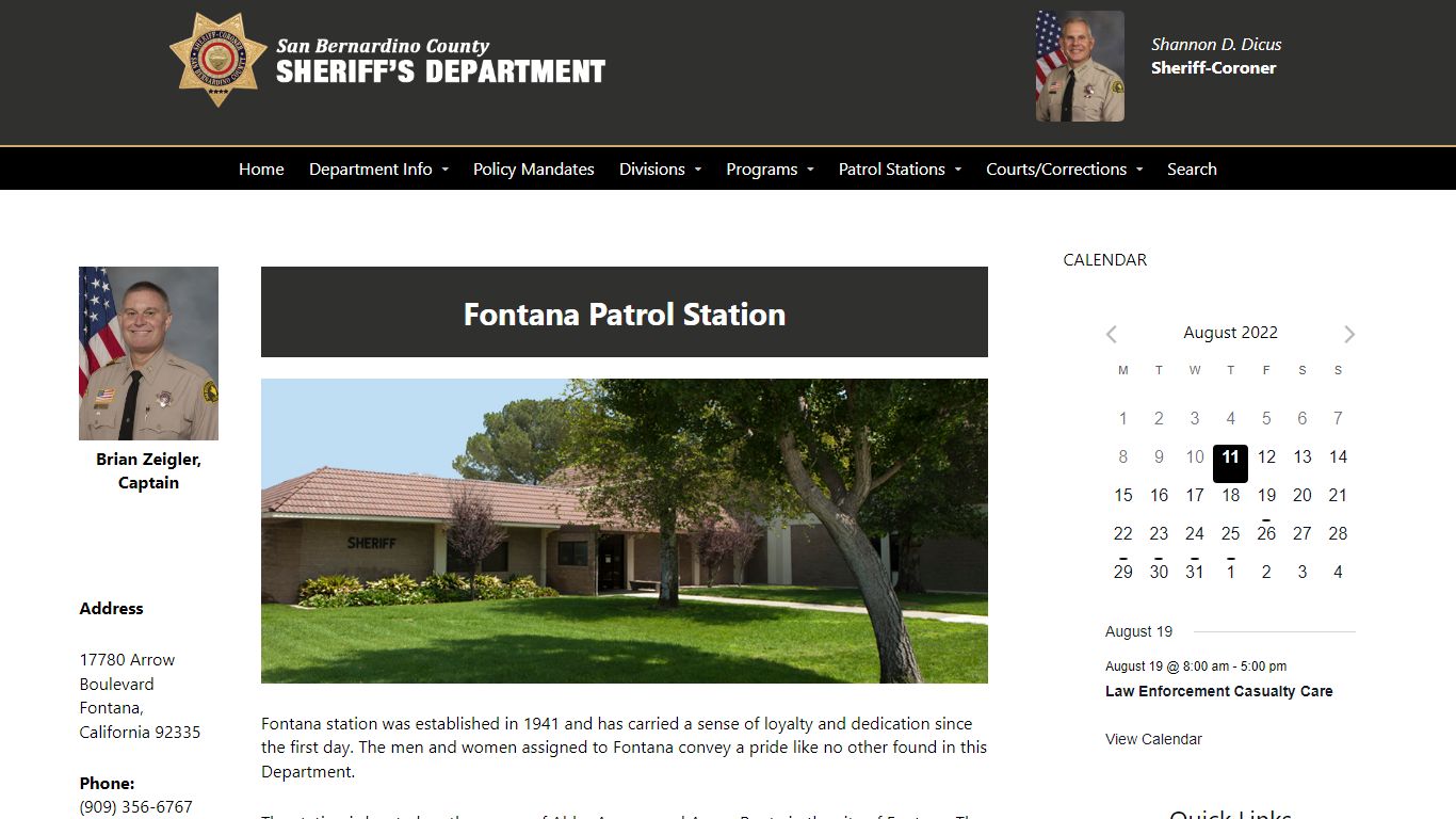 Fontana – San Bernardino County Sheriff's Department